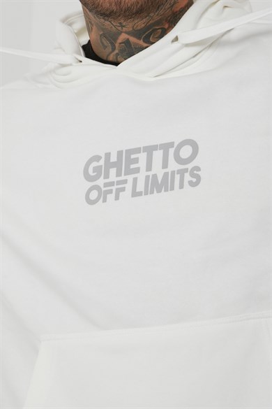 Ghetto Off Limits - Front Logo Printed Hoodie