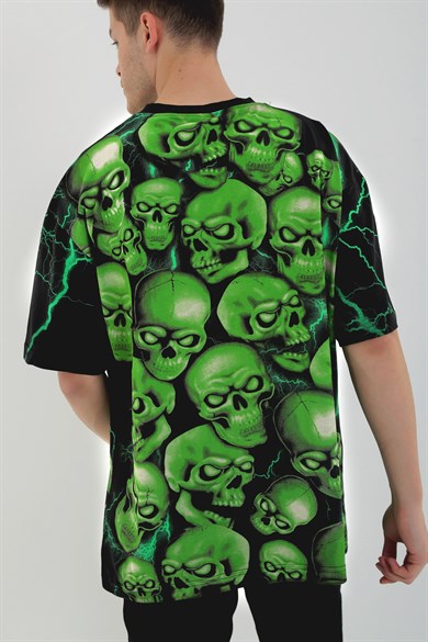 Ghetto Off Limits - Skull Pile Siyah Oversize T-shirt