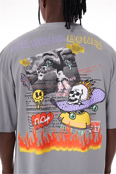 We Break Bones Grey T-shirt